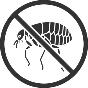 Stop fleas glyph icon